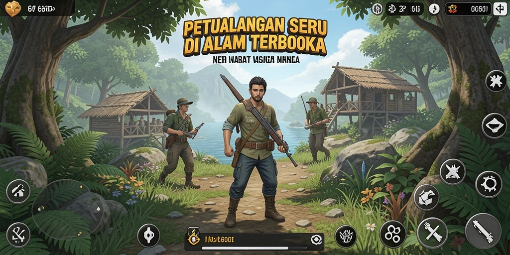 Tampilan gameplay menakjubkan dari 66D di dunia petualangan.