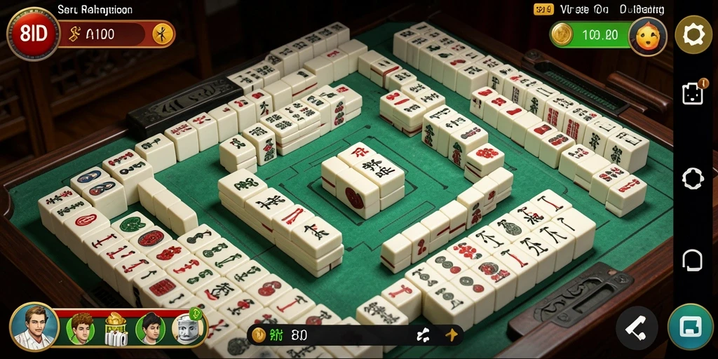 Tampilan gameplay Mahjong yang seru dan mengasyikkan.
