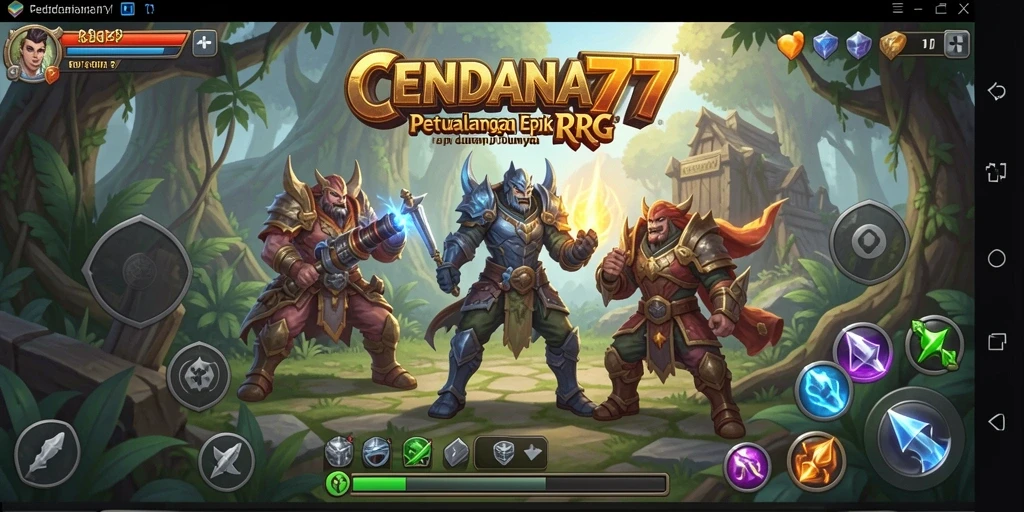 Screenshot CENDANA777 menampilkan aksi pertarungan seru dan pemandangan indah.