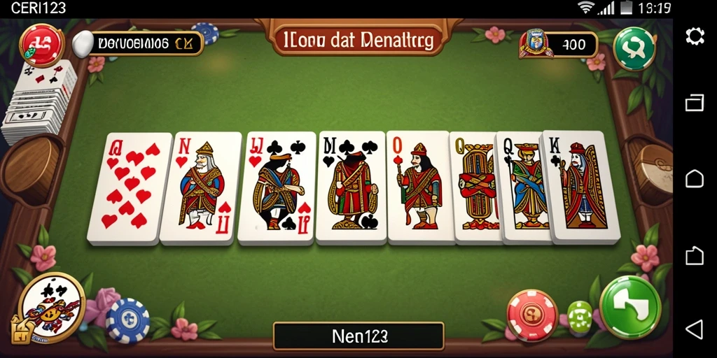 Tampilan gameplay CERI123 yang seru dan mendebarkan saat bermain Domino.