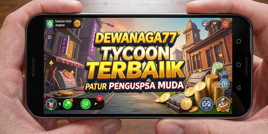 Screenshot gameplay DEWANAGA77 menampilkan pengelolaan bisnis yang seru.