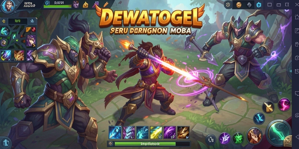 Tampilan seru gameplay DEWATOGEL dengan pertarungan epik.