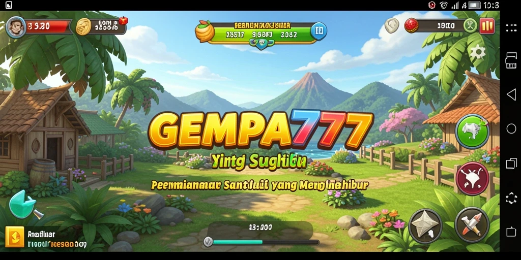 Tampilan gameplay GEMPA777 yang penuh warna dan menarik.