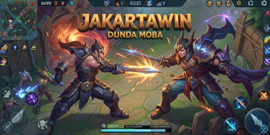 Gameplay seru JAKARTAWIN dengan pertarungan tim yang intens.