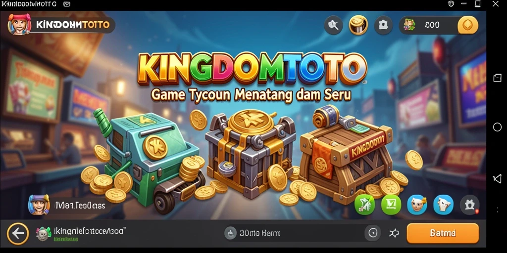 Screenshot utama yang menunjukkan gameplay Tycoon di KINGDOMTOTO.
