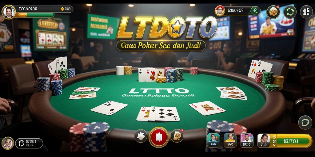 Menampilkan gameplay Poker yang seru di LTDTOTO.