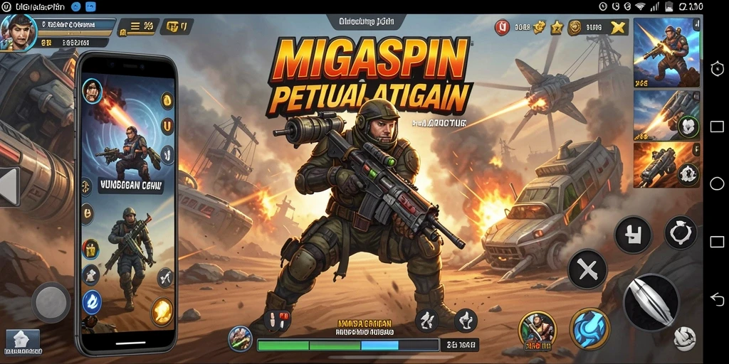 Tampilan epik gameplay MIGASPIN dengan aksi seru.
