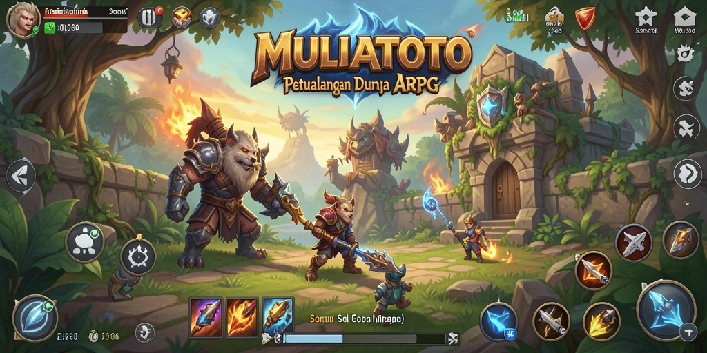Tampilan epik dari pertempuran dalam game ARPG.