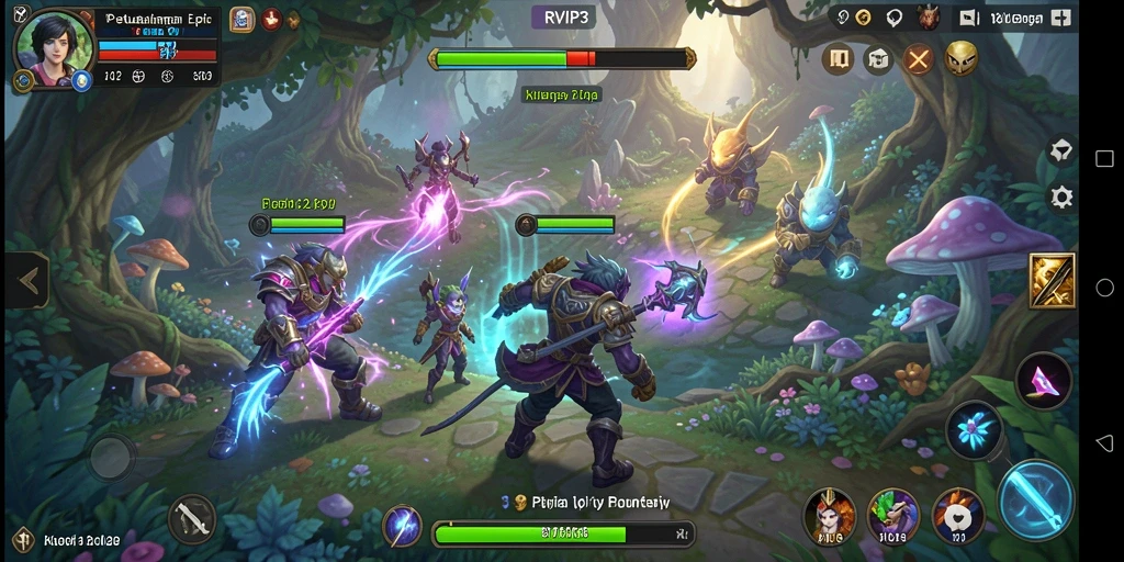 Screenshot gameplay RPG di RVIP3 menampilkan petualangan yang mendebarkan.