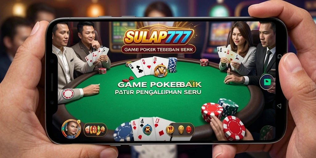Tampilan permainan poker SULAP777 yang seru dan menarik.