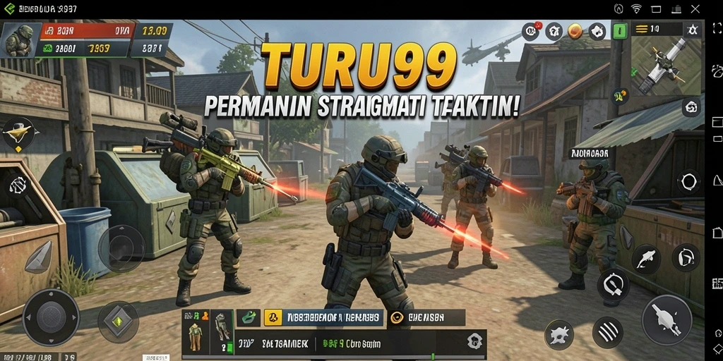 Tampilan gameplay strategi yang mendebarkan dari TURU99.