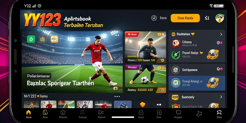 Screenshot YY123 menampilkan antarmuka taruhan olahraga yang menarik.
